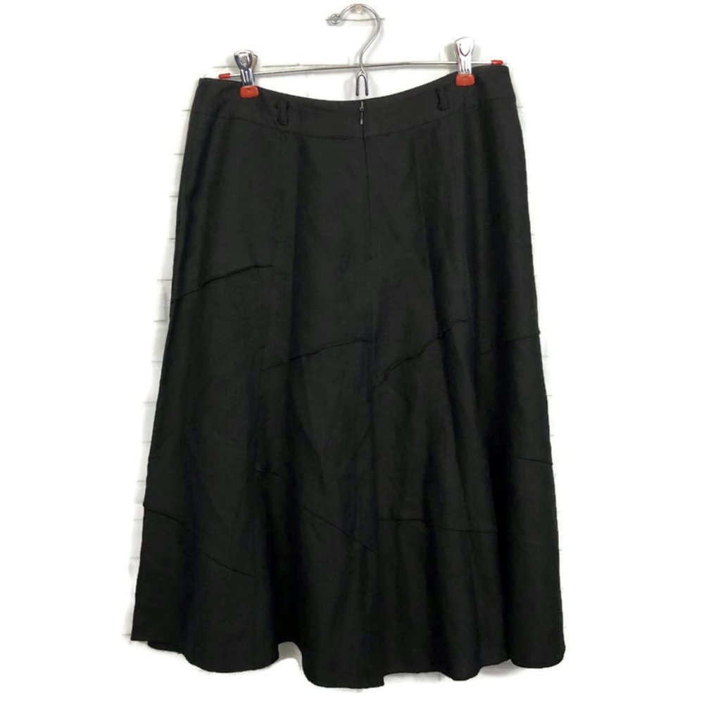 SANDRO Sportswear Black Patchwork Midi Skirt 6